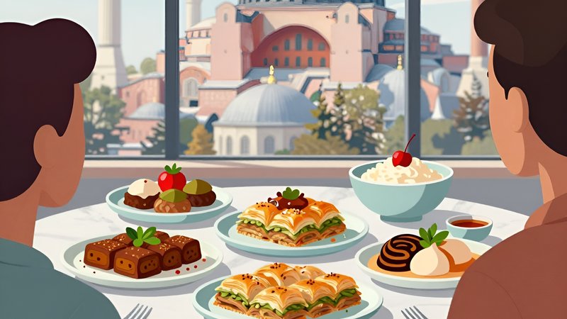 Футуристический халяльный гастротуризм в Стамбуле: изысканные турецкие блюда на фоне Айя-Софии